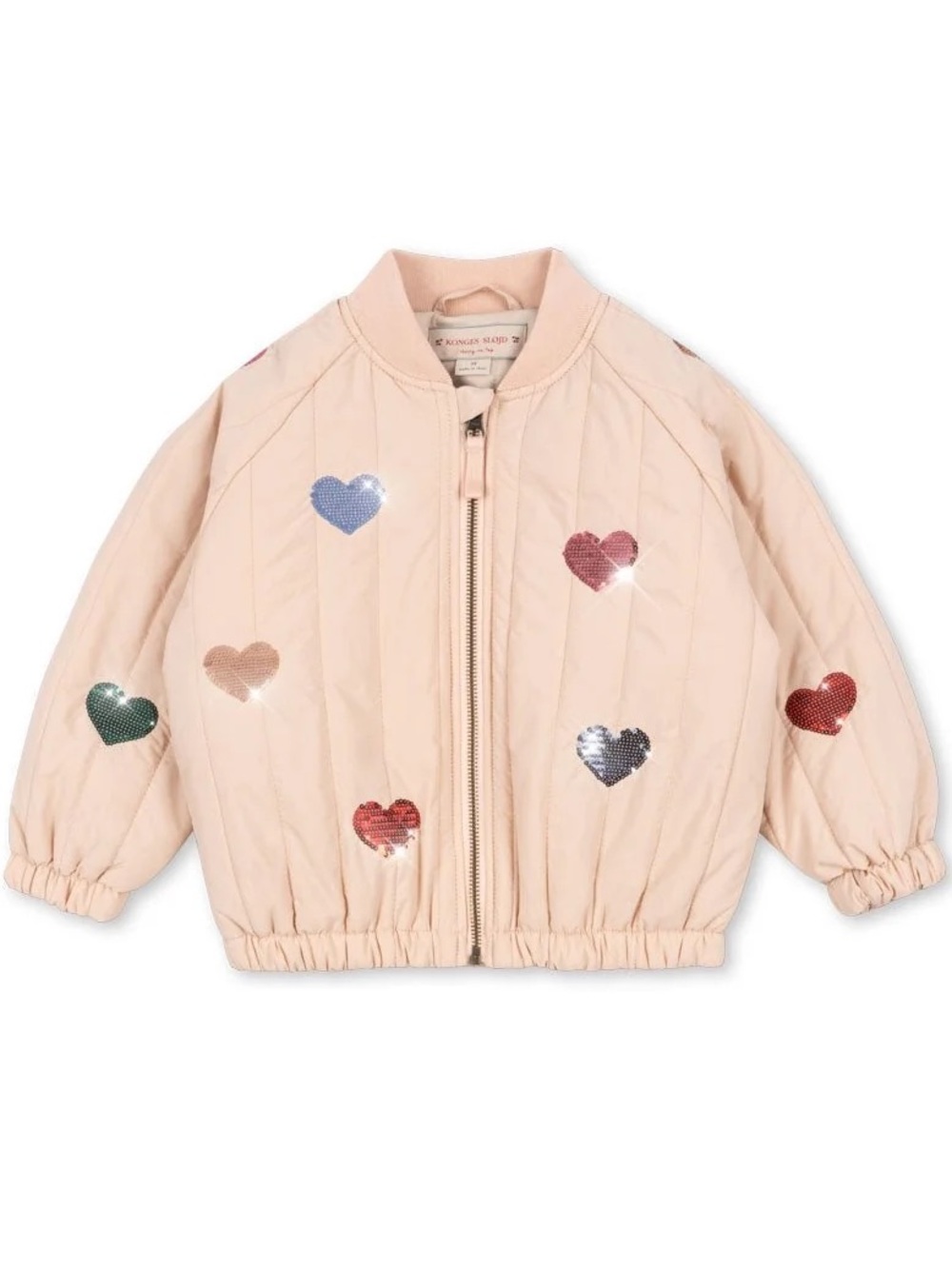 NWT Konges Sløjd Juno Sequin bomber Jacket - cameo rose
